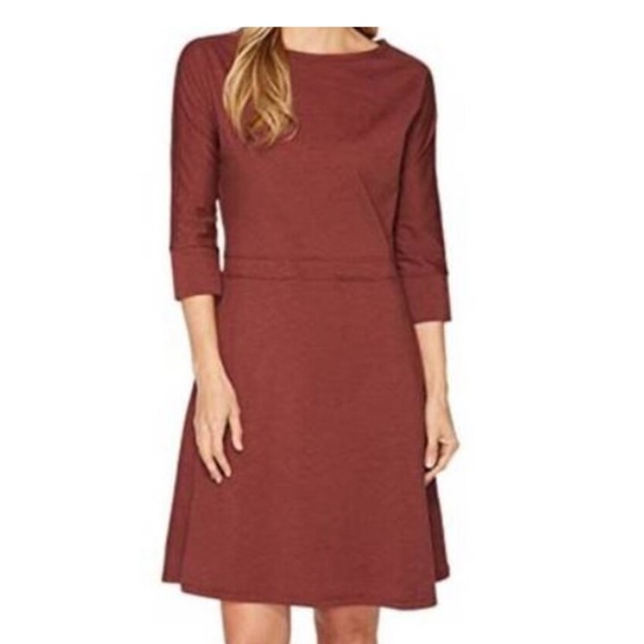 Toad&Co Dresses & Skirts - Toad & Co Burgundy Red Mizdress Dress A-Line Cotton Knee Length Career Work Sm